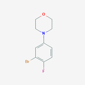 molecular formula C10H11BrFNO B15500777 4-(3-Bromo-4-fluorophenyl)morpholine 