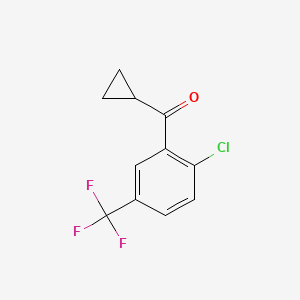 molecular formula C11H8ClF3O B15500830 (2-Chloro-5-(trifluoromethyl)phenyl)(cyclopropyl)methanone 