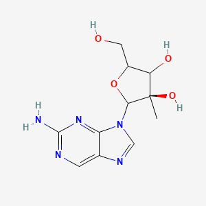 molecular formula C11H15N5O4 B15500946 (3R)-2-(2-aminopurin-9-yl)-5-(hydroxymethyl)-3-methyloxolane-3,4-diol 