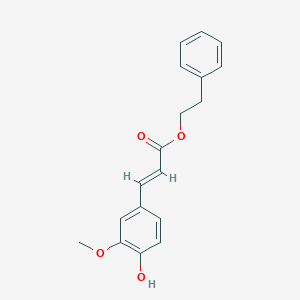 molecular formula C₁₈H₁₈O₄ B015501 Phenylethyl 3-methylcaffeate CAS No. 71835-85-3