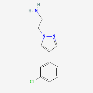 molecular formula C11H12ClN3 B15501072 2-(4-(3-Chlorophenyl)-1H-pyrazol-1-yl)ethanamine 