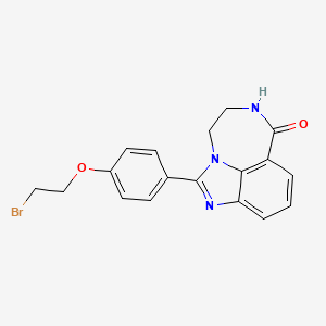 molecular formula C18H16BrN3O2 B15501114 Imidazo[4,5,1-jk][1,4]benzodiazepin-7(4H)-one, 2-[4-(2-bromoethoxy)phenyl]-5,6-dihydro- 
