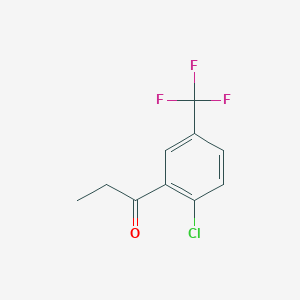 molecular formula C10H8ClF3O B15501159 1-(2-Chloro-5-(trifluoromethyl)phenyl)propan-1-one 