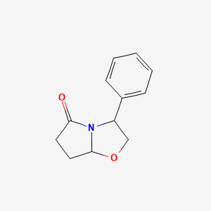 molecular formula C12H13NO2 B15501227 (3S,7aR)-3-phenyl-hexahydropyrrolo[2,1-b][1,3]oxazol-5-one 