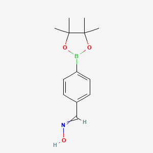 molecular formula C13H18BNO3 B15501359 N-[[4-(4,4,5,5-tetramethyl-1,3,2-dioxaborolan-2-yl)phenyl]methylidene]hydroxylamine 