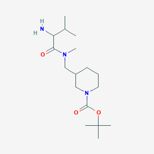 molecular formula C17H33N3O3 B15501472 Tert-butyl 3-[[(2-amino-3-methylbutanoyl)-methylamino]methyl]piperidine-1-carboxylate 