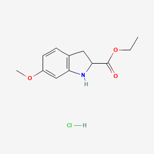 molecular formula C12H16ClNO3 B15501589 Ethyl(S)-6-methoxyindoline-2-carboxylatehydrochloride 