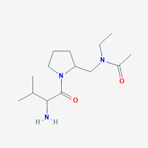 molecular formula C14H27N3O2 B15501614 N-[[1-(2-amino-3-methylbutanoyl)pyrrolidin-2-yl]methyl]-N-ethylacetamide 