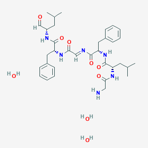 molecular formula C34H52N6O9 B155017 Cyclo(leucyl-phenylalanyl-glycyl-phenylalanyl-leucyl-glycyl) CAS No. 128050-88-4