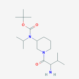 molecular formula C18H35N3O3 B15501729 tert-Butyl (1-((S)-2-amino-3-methylbutanoyl)piperidin-3-yl)(isopropyl)carbamate 