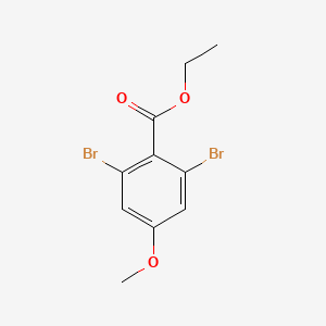 molecular formula C10H10Br2O3 B15501781 Ethyl 2,6-dibromo-4-methoxybenzoate 