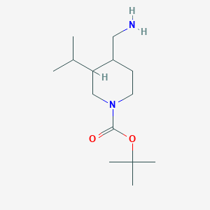 molecular formula C14H28N2O2 B15502002 tert-Butyl 4-(aminomethyl)-3-isopropylpiperidine-1-carboxylate 
