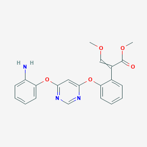 molecular formula C21H19N3O5 B15502164 Methyl 2-[2-[6-(2-aminophenoxy)pyrimidin-4-yl]oxyphenyl]-3-methoxyprop-2-enoate 