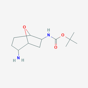 molecular formula C12H22N2O3 B15502237 tert-Butyl (2-amino-8-oxabicyclo[3.2.1]octan-6-yl)carbamate 