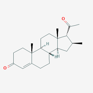 molecular formula C22H32O2 B155023 17alpha-Pregn-4-ene-3,20-dione, 16beta-methyl- CAS No. 1922-34-5