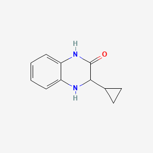 molecular formula C11H12N2O B15502346 3-cyclopropyl-3,4-dihydro-1H-quinoxalin-2-one 