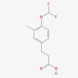 molecular formula C11H12F2O3 B15502490 3-(4-(Difluoromethoxy)-3-methylphenyl)propanoic acid 
