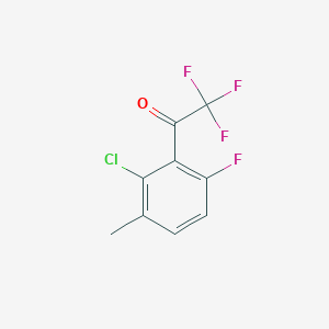 molecular formula C9H5ClF4O B15502537 1-(2-Chloro-6-fluoro-3-methylphenyl)-2,2,2-trifluoroethanone 