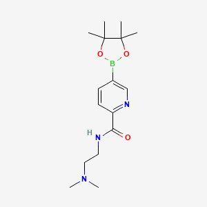 molecular formula C16H26BN3O3 B15502654 N-[2-(dimethylamino)ethyl]-5-(4,4,5,5-tetramethyl-1,3,2-dioxaborolan-2-yl)pyridine-2-carboxamide 