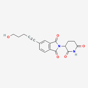 molecular formula C18H16N2O5 B15502658 Thalidomide-5'-alkyne-C3-OH 