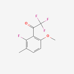 molecular formula C10H8F4O2 B15502662 2,2,2-Trifluoro-1-(2-fluoro-6-methoxy-3-methylphenyl)ethanone 