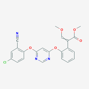 molecular formula C22H16ClN3O5 B15502871 Methyl 2-[2-[6-(4-chloro-2-cyanophenoxy)pyrimidin-4-yl]oxyphenyl]-3-methoxyprop-2-enoate 