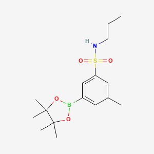 molecular formula C16H26BNO4S B15502958 3-Methyl-N-propyl-5-(4,4,5,5-tetramethyl-1,3,2-dioxaborolan-2-YL)benzenesulfonamide 