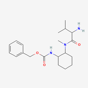 molecular formula C20H31N3O3 B15503004 Benzyl (2-((S)-2-amino-N,3-dimethylbutanamido)cyclohexyl)carbamate 