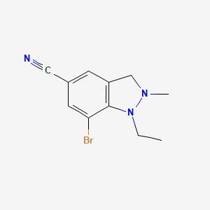 molecular formula C11H12BrN3 B15503017 7-bromo-1-ethyl-2-methyl-1H-1,3-benzodiazole-5-carbonitrile 