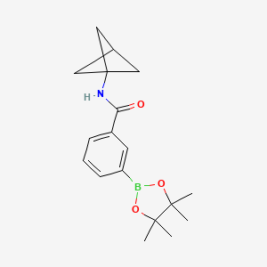 molecular formula C18H24BNO3 B15503045 N-(Bicyclo[1.1.1]pentan-1-yl)-3-(4,4,5,5-tetramethyl-1,3,2-dioxaborolan-2-yl)benzamide 