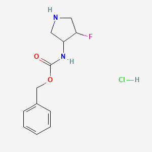 molecular formula C12H16ClFN2O2 B15503145 benzyl N-(4-fluoropyrrolidin-3-yl)carbamate;hydrochloride 