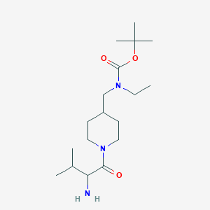 molecular formula C18H35N3O3 B15503294 tert-butyl N-[[1-(2-amino-3-methylbutanoyl)piperidin-4-yl]methyl]-N-ethylcarbamate 