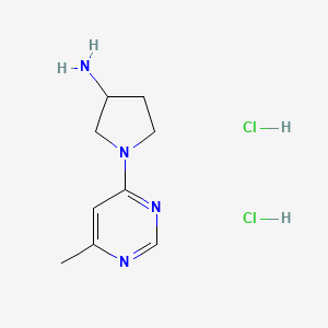 molecular formula C9H16Cl2N4 B15503396 (R)-1-(6-Methylpyrimidin-4-yl)pyrrolidin-3-amine dihydrochloride 