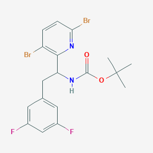 molecular formula C18H18Br2F2N2O2 B15503616 tert-butyl N-[(1S)-1-(3,6-dibromopyridin-2-yl)-2-(3,5-difluorophenyl)ethyl]carbamate 