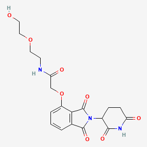 molecular formula C19H21N3O8 B15503649 Thalidomide-O-acetamido-PEG2-OH 