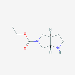 molecular formula C9H16N2O2 B15503734 ethyl (3aR,6aS)-2,3,3a,4,6,6a-hexahydro-1H-pyrrolo[2,3-c]pyrrole-5-carboxylate 
