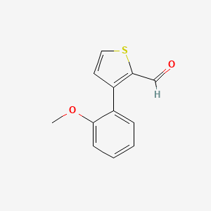 molecular formula C12H10O2S B15503809 3-(2-Methoxyphenyl)thiophene-2-carbaldehyde 