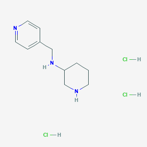 molecular formula C11H20Cl3N3 B15504127 N-(pyridin-4-ylmethyl)piperidin-3-amine;trihydrochloride 