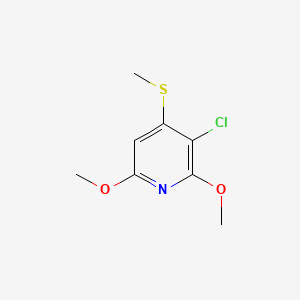 molecular formula C8H10ClNO2S B15504363 3-Chloro-2,6-dimethoxy-4-(methylthio)pyridine 