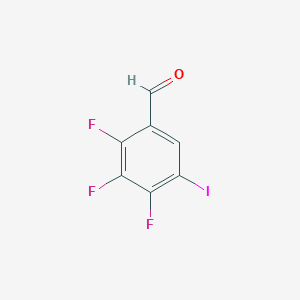 molecular formula C7H2F3IO B15504434 2,3,4-Trifluoro-5-iodobenzaldehyde 