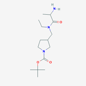 molecular formula C15H29N3O3 B15504439 tert-Butyl 3-(((S)-2-amino-N-ethylpropanamido)methyl)pyrrolidine-1-carboxylate 