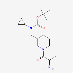molecular formula C17H31N3O3 B15504581 tert-Butyl ((1-((S)-2-aminopropanoyl)piperidin-3-yl)methyl)(cyclopropyl)carbamate 