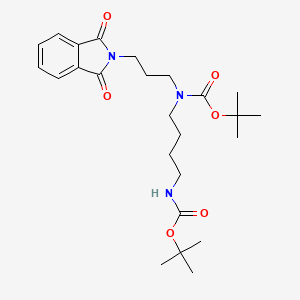 molecular formula C25H37N3O6 B15504648 Carbamic acid, [3-(1,3-dihydro-1,3-dioxo-2H-isoindol-2-yl)propyl][4-[[(1,1-dimethylethoxy)carbonyl]amino]butyl]-, 1,1-dimethylethyl ester 