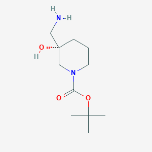 molecular formula C11H22N2O3 B15504672 tert-Butyl (S)-3-(aminomethyl)-3-hydroxypiperidine-1-carboxylate 