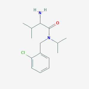 molecular formula C15H23ClN2O B15504813 2-amino-N-[(2-chlorophenyl)methyl]-3-methyl-N-propan-2-ylbutanamide 
