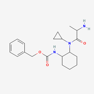 molecular formula C20H29N3O3 B15504837 Benzyl (2-((S)-2-amino-N-cyclopropylpropanamido)cyclohexyl)carbamate 