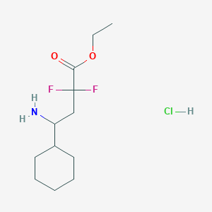 molecular formula C12H22ClF2NO2 B15504943 (R)-Ethyl 4-amino-4-cyclohexyl-2,2-difluorobutanoate hydrochloride 