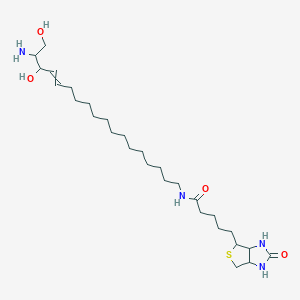 molecular formula C28H52N4O4S B15504950 N-[(14E,16R,17S)-17-Amino-16,18-dihydroxy-14-octadecen-1-yl]-5-[(3aS,4S,6aR)-2-oxohexahydro-1H-thieno[3,4-d]imidazol-4-yl]pentanamide 