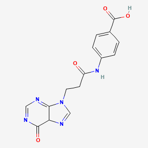 molecular formula C15H13N5O4 B15505062 4-[3-(6-oxo-5H-purin-9-yl)propanoylamino]benzoic acid 