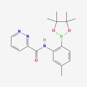 molecular formula C18H22BN3O3 B15505171 N-[5-methyl-2-(4,4,5,5-tetramethyl-1,3,2-dioxaborolan-2-yl)phenyl]pyridazine-3-carboxamide 